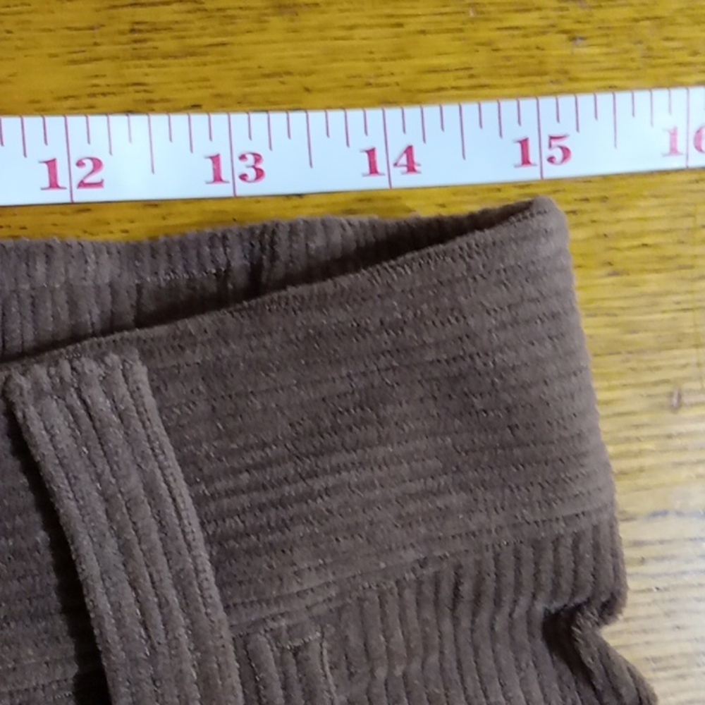 HALARA Women Pants New Casual BROWN Corduroy Every Day MEDIUM - Picture 7 of 8